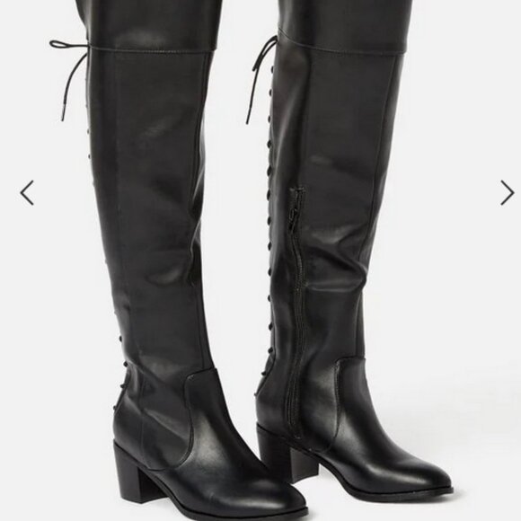 JustFab Shoes - Athena Lace-Back Tall Boot